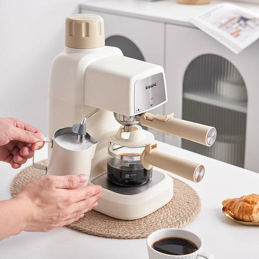 【专属于你的咖啡时光】卡屋意式咖啡机家用小型半全自动办公室萃取奶泡一体机冲泡咖啡壶卡布奇诺 商品图2