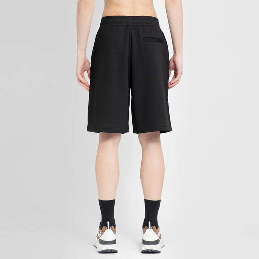 BURBERRY 巴宝莉 男士格纹马术骑士徽标棉质休闲短裤 黑色 8070683 A1189 商品图2