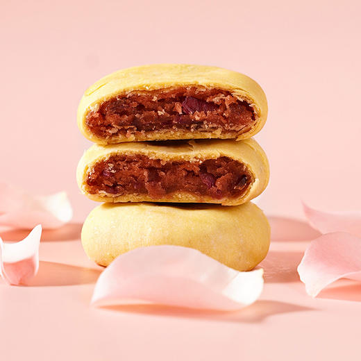 【超值120包装！云南传统玫瑰饼】小吃糕点心，休闲零食，营养早餐鲜花饼健康 商品图2