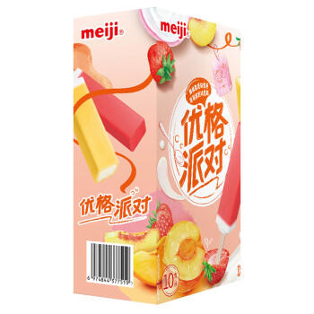明治meiji黄桃酸奶味、草莓酸奶味雪糕 49g*10支 彩盒装 商品图4