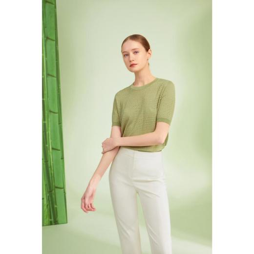 3楼珍贝丝绒镂空女短袖 商品图1