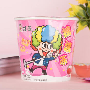 旺旺 摇滚冻草莓+巧克力味132g*4连杯 粘粉果冻 休闲零食 追剧解馋 商品图1