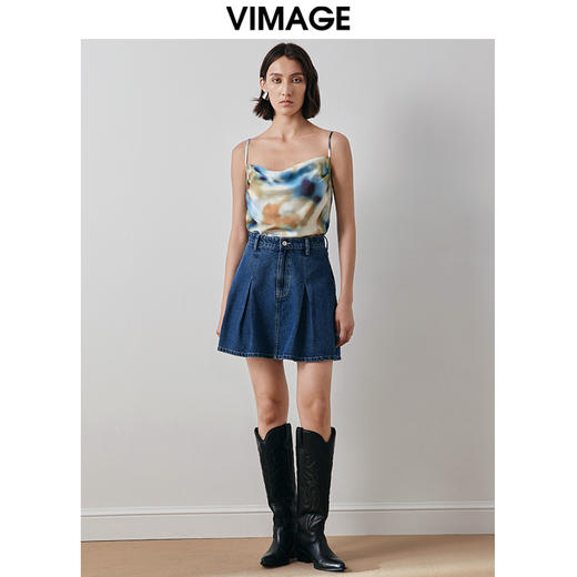 VIMAGE纬漫纪新款抽象印花小吊带V2013613 商品图1