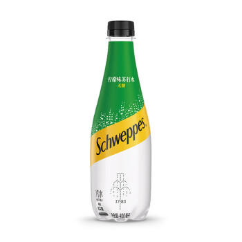 可口可乐怡泉 可口可乐 Schweppes 无糖零卡 柠檬味 苏打水 400ml*12瓶 商品图1