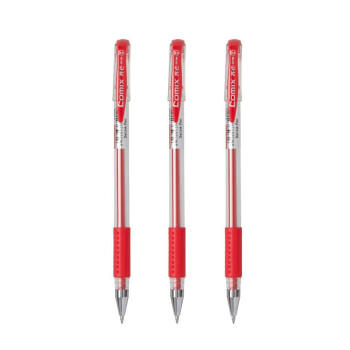 齐心（Comix）经济实用商务中性笔/水笔/0.5mm办公签字笔 12支/盒 红色 办公文具 GP306 商品图4