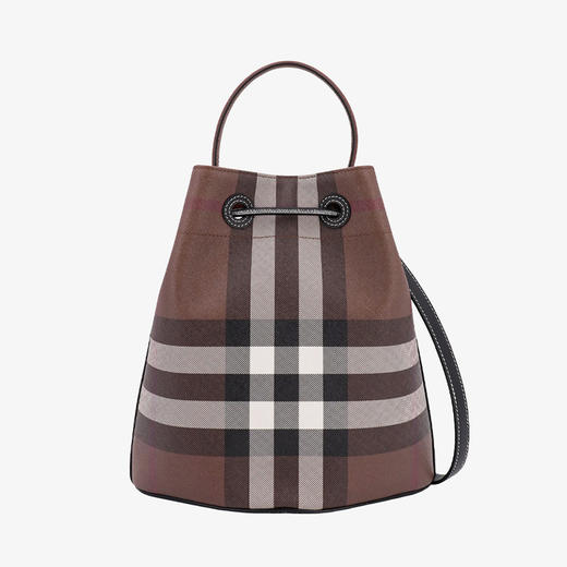 BURBERRY 巴宝莉 女士格纹涂层帆布小号 TB 水桶包 格子 8069655 A8900 商品图2