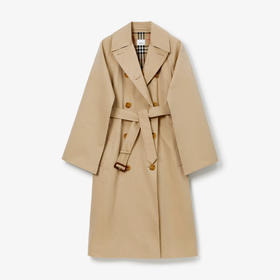 BURBERRY 巴宝莉 女士棉质嘎巴甸 Trench 风衣 卡其色 8073541 A1366