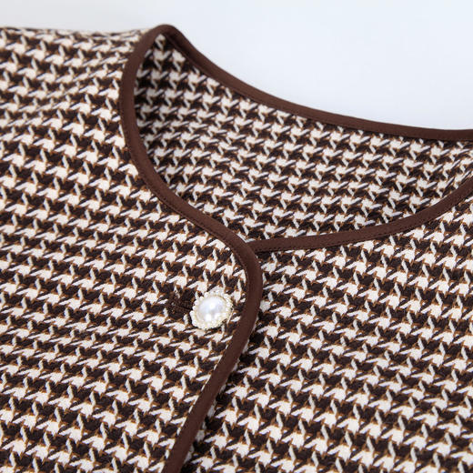 NG103斯尔丽瑟俪2023秋季新款浪漫撞色小香风百搭外套套装 商品图4