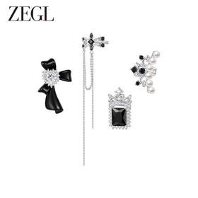 【zegl耳妆盘】为爱加冕系列耳环女耳钉原创设计耳夹结婚配饰礼物