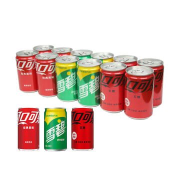 Coca-Cola 汽水饮料 可乐*4+雪碧*4+零度可乐*4 200ml*12罐 迷你罐 商品图2