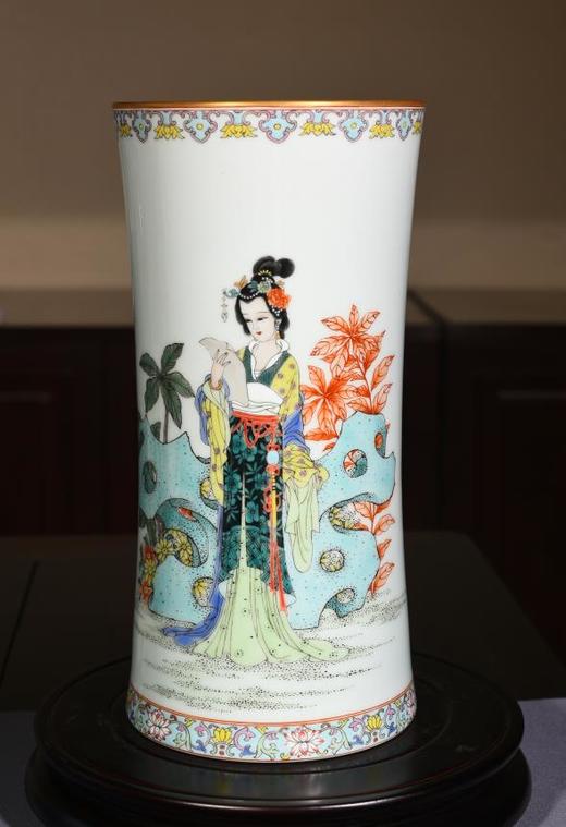 古彩红叶传情书画筒 商品图0