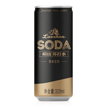 崂山中华老字号苏打水无糖饮料 320ml*24罐整箱装零糖零脂零卡 商品图3