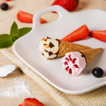 伊利巧乐兹MINI（香草+草莓）口味脆筒冰淇淋20克/支*8支 商品图1