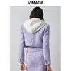 VIMAGE纬漫纪秋季新款紫色小香风外套V2003609 商品缩略图4