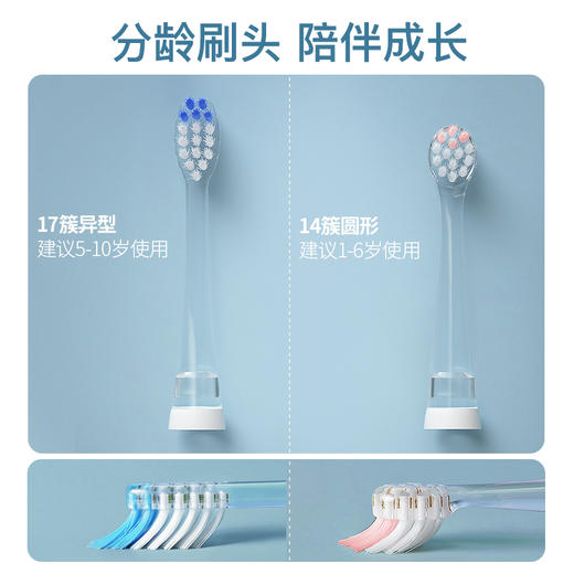 ⁴加送10g牙膏+牙刷架+替换牙刷头2【会发光的儿童猫爪电动牙刷】适1岁+ YC04-CRMM-HZ 商品图3