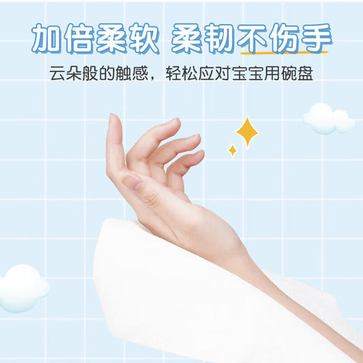 心相印 懒人抹布厨房一次性抹布 干湿两用 卷式25张×3卷 商品图3