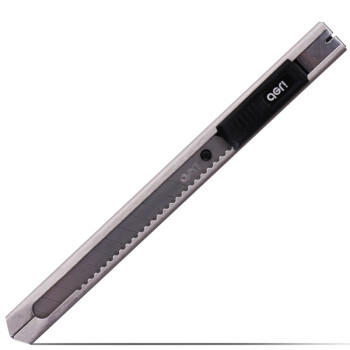 得力（deli）5把金属小号美工刀 自动锁裁纸刀小刀 办公用品 银色 P02058-05 商品图5