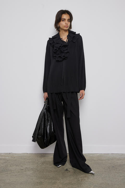 可拆卸立体花翎衬衣 商品图0