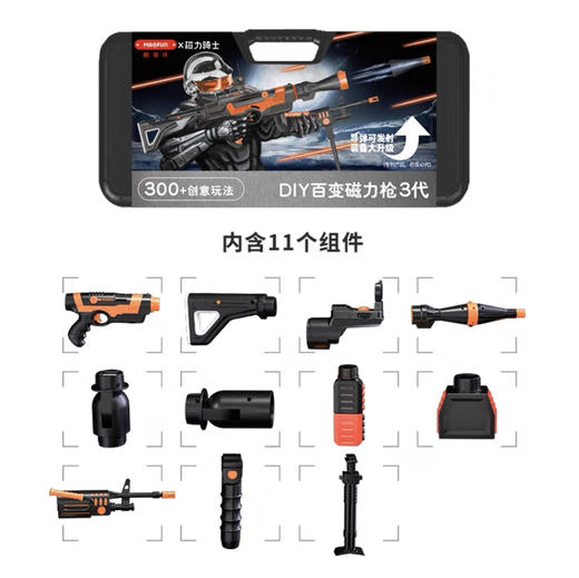 酷彼伴MAG-2033DIY磁力枪三代-酷黑款 商品图1