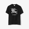 BURBERRY 巴宝莉 男士马术骑士刺绣棉质圆领短袖T恤 黑色 8072775 A1189 商品缩略图0