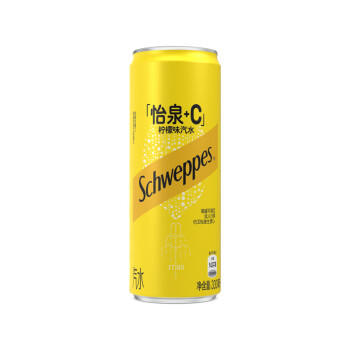 可口可乐（Coca-Cola）怡泉 Schweppes +C 柠檬味 汽水 含维C 330ml*24罐 整箱调酒 商品图0
