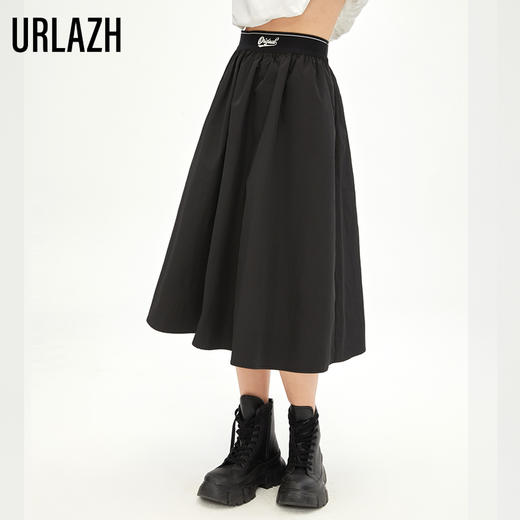 【XS1M1】有兰 酷感抽褶伞裙半身裙IM3SK01 商品图0