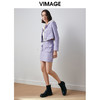 VIMAGE纬漫纪秋季新款紫色小香风外套V2003609 商品缩略图2