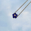 订购6个月到｜Gripoix Paris-Delicate Flower-深蓝色 花朵 项链［法国设计师］ 商品缩略图2
