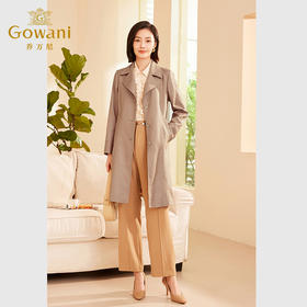 Gowani乔万尼秋季新品女士风衣修身显瘦中长款外套ET3A657801