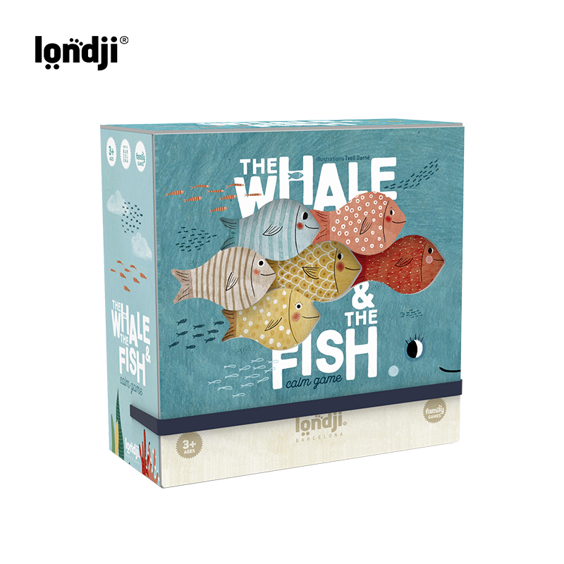 西班牙 Londji 自由拼图 鲸鱼和小鱼 适合年龄3岁+ 多样玩法 激发创造力 FG019U