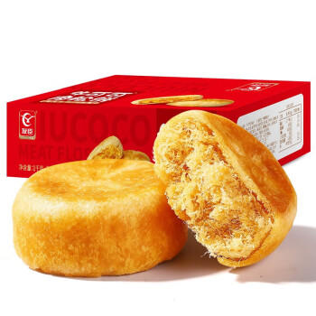 友臣肉松饼营养早餐休闲零食蛋糕面包茶点1000g 2斤装年货礼盒伴手礼 商品图1