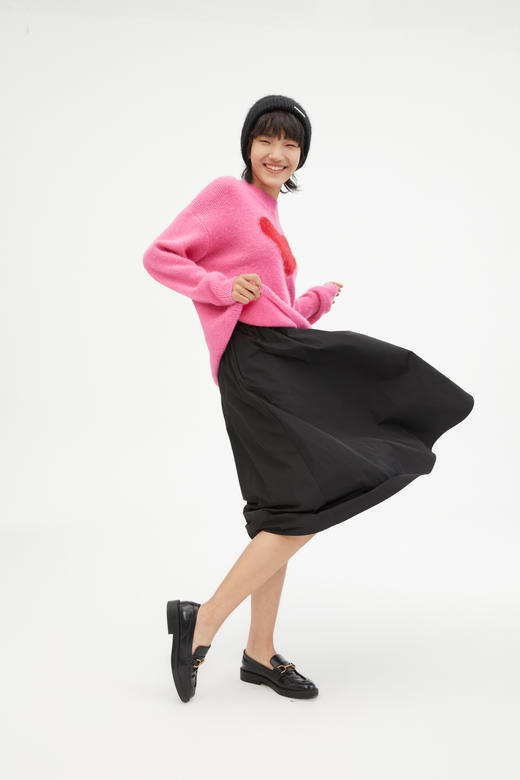 【XS1M1】有兰 酷感抽褶伞裙半身裙IM3SK01 商品图9