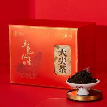 中粮-中茶湖南安化黑茶天尖茶中茶玉兔仙生天尖茶1KG/礼盒 商品图1