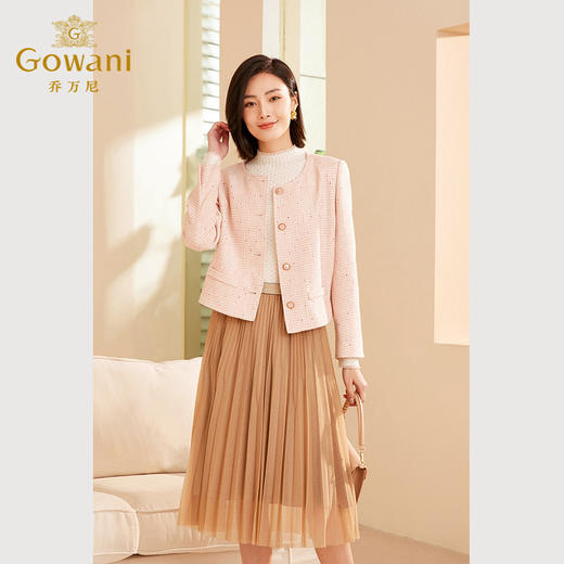 乔万尼春秋新品短外套粗花呢小香风ET3B611 商品图1