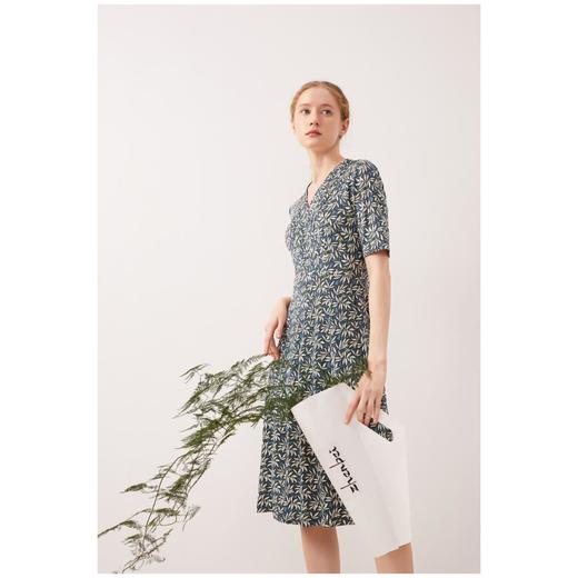 3楼珍贝桑蚕丝印花连衣裙 商品图1