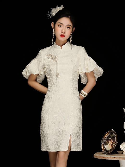 中国风女装，春秋新中式提花改良旗袍裙OY-230285 商品图0