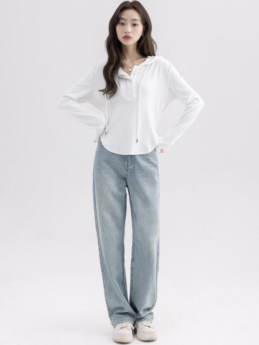 Im Presionismo半弧连帽长袖衫 商品图1