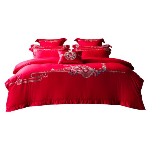 多喜爱 喜玫瑰婚庆床上用品六件套 心想事成cs 商品图6