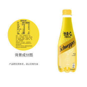 可口可乐（Coca-Cola）怡泉可口可乐怡泉 Schweppes +C 柠檬味汽水 碳酸饮料 400ml*12瓶 商品图1