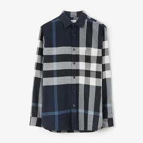 BURBERRY 巴宝莉 男士格纹棉质长袖衬衫 格子 8071536 B3421