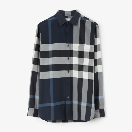 BURBERRY 巴宝莉 男士格纹棉质长袖衬衫 格子 8071536 B3421 商品图0