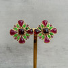 订购6个月到｜Gripoix Paris-Vintage Cross-复古 红绿色 琉璃 耳环［法国设计师］ 商品缩略图2
