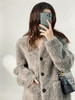 YX【定制17天】中长款颗粒绒羊毛大衣女2022冬季新款韩版小众宽松羊剪绒皮草外套 商品缩略图1