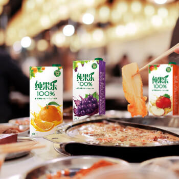 百事可乐纯果乐100%果汁1L*4盒（橙汁2+苹果汁+葡萄汁）送礼礼盒 商品图1