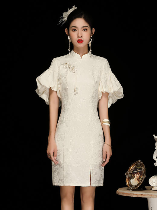 中国风女装，春秋新中式提花改良旗袍裙OY-230285 商品图2