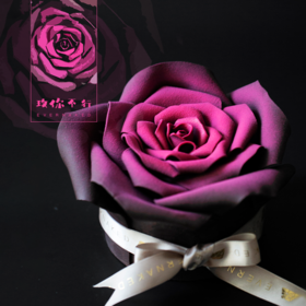 七夕节「玫你不行」莓果酱夹心黑巧克力蛋糕