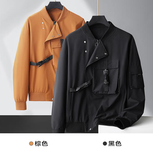 【新款DXC】大依优型大码棒球服领夹克加肥加大休闲胖子宽松外套上衣男装 商品图2