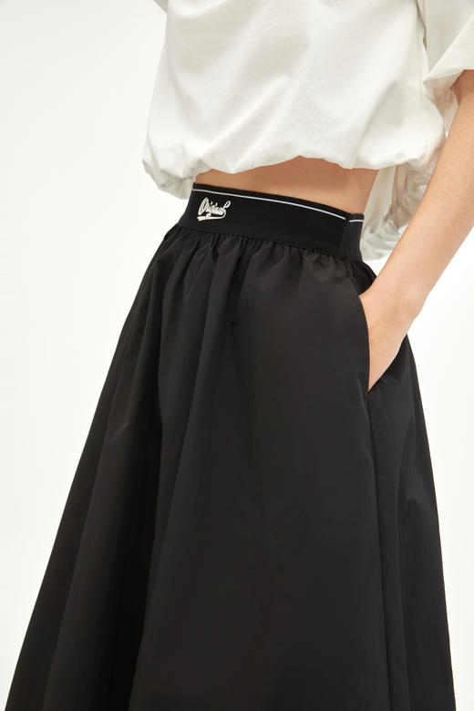 【XS1M1】有兰 酷感抽褶伞裙半身裙IM3SK01 商品图4