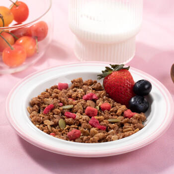 卡乐比（Calbee）即食燕麦片 可可莓水果麦片380g 日本进口非油炸营养早餐代餐零食 商品图3