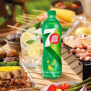 百事可乐七喜7UP 柠檬味 碳酸饮料汽水 550ml*12瓶 整箱装 商品图0